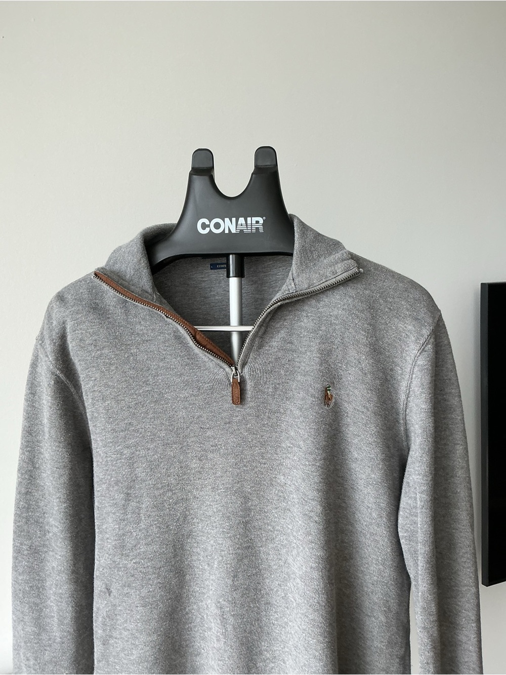 Ralph Lauren Light Gray Quarter-Zip Sweater